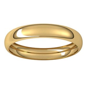 Rings 14K Yellow 3.5 mm Half Round Band Size 4.5