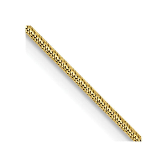 10k .9mm Round Snake Chain