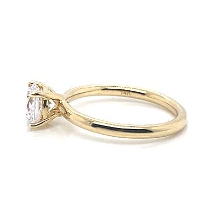 14K YELLOW GOLD CZ CENTER SOLITAIRE SETTING