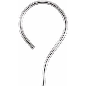 Earring Components 14K White Bishop Hook Ear Wire