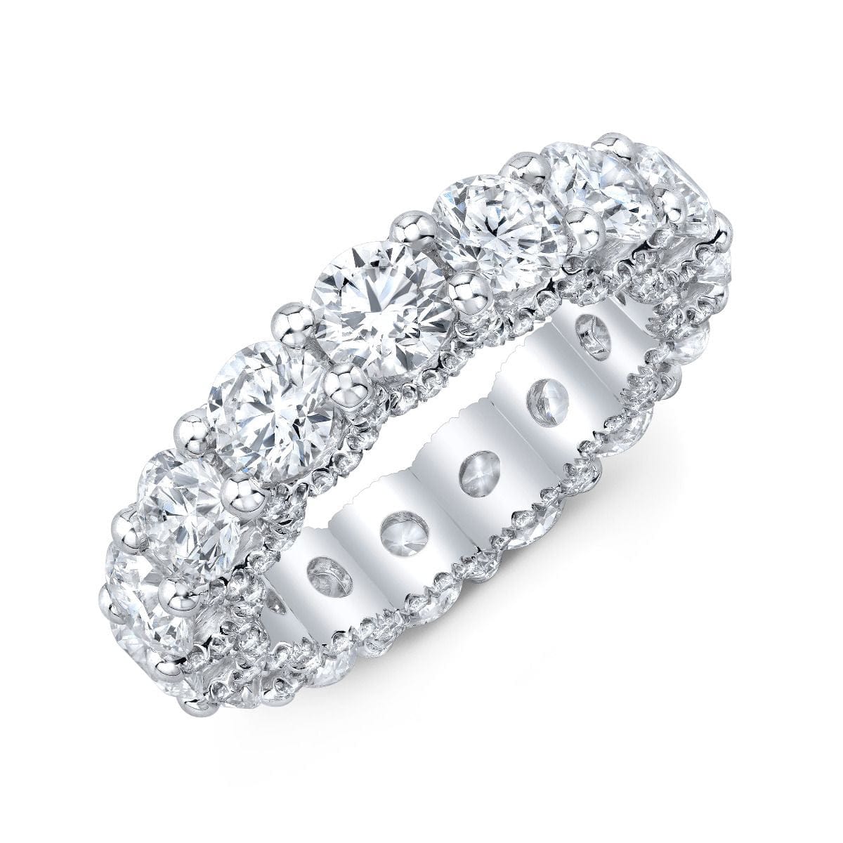 14K WHITE GOLD .45 CT TW PAVE ETERNITY