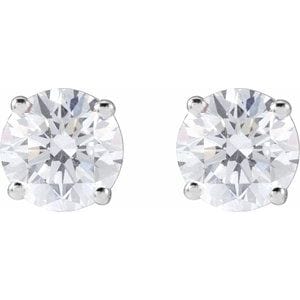 Earrings 14K White 1 1/2 CTW Natural Diamond Stud Earrings