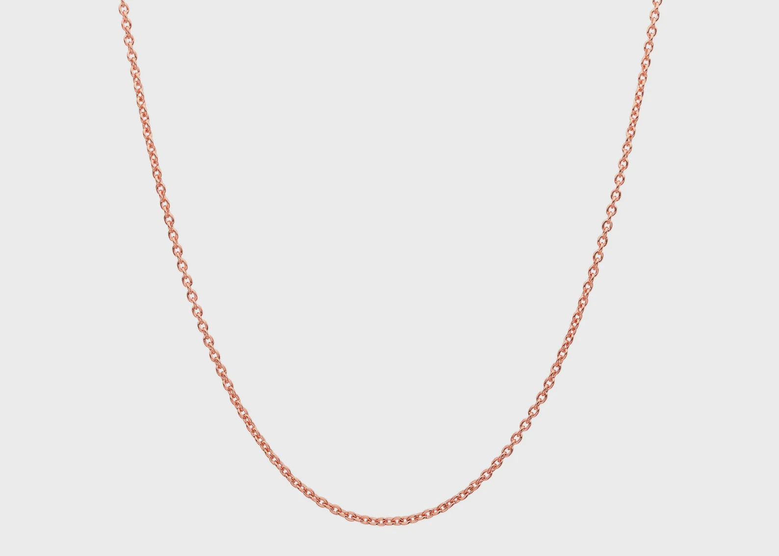 Christopher Fine Diamonds 14K ROSE GOLD LT ROLO CHAIN 1.2GR