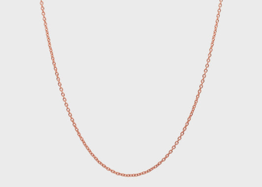 Christopher Fine Diamonds 14K ROSE GOLD LT ROLO CHAIN 1.2GR