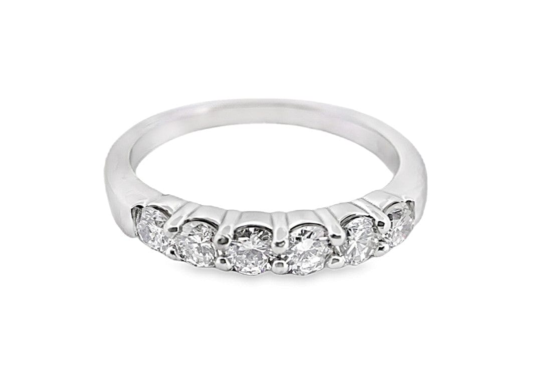 14KY WHITE GOLD .48CTW NATURAL RBC DIAMOND PRONG BAND
