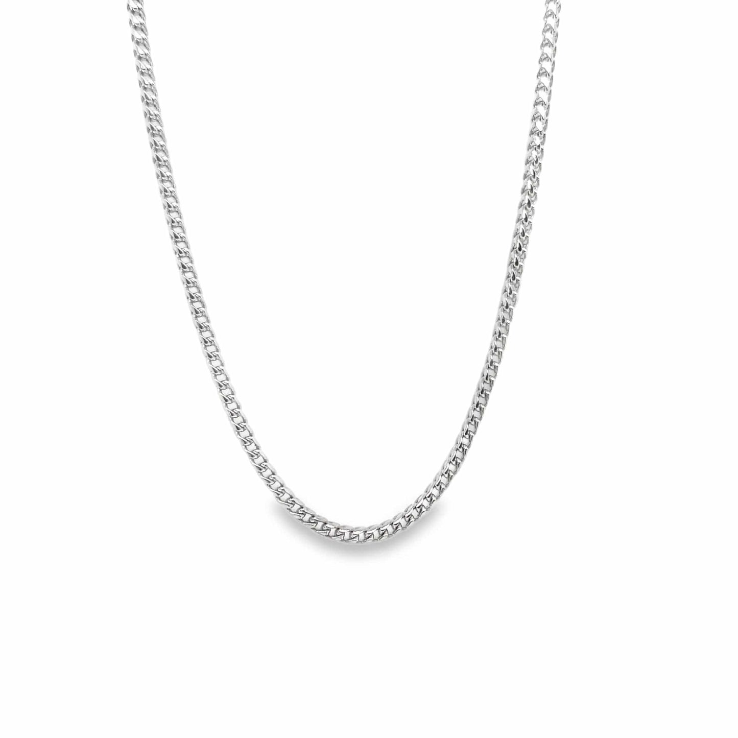14K WHITE GOLD FRANCO STYLE CHAIN 7.05GR 18" CHAIN