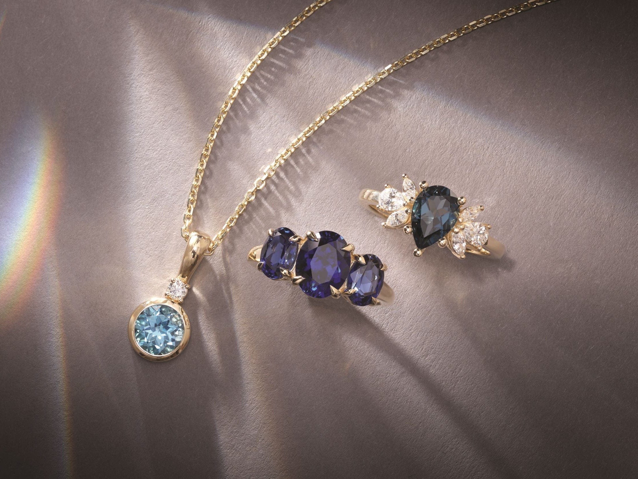 sapphire ring and alexandrite ring