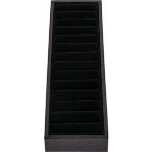 Displays Black Velvet Paper Tray with Velvet-Lined Bangle Pad
