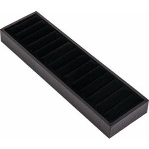 Displays Black Velvet Paper Tray with Velvet-Lined Bangle Pad