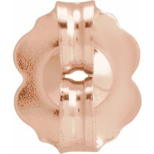 Earring Components 18K Rose Medium Weight Friction Earring Back