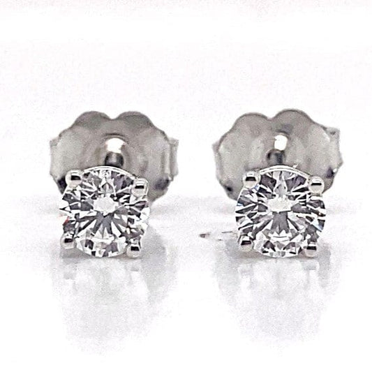 14K WHITE GOLD 1/2 CT TW LAB GROWN ROUND BRILLIANT DIAMOND STUD EARRINGS