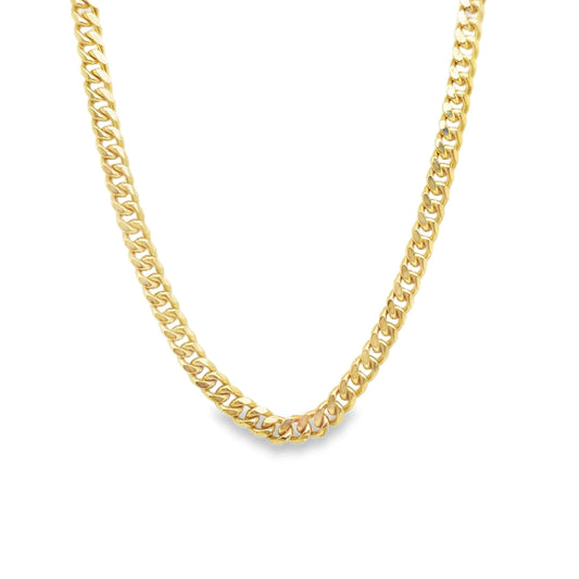 14K YELLOW GOLD 3.4 MM CUBAN LINK NECKLACE  18.1 GRAMS 20"