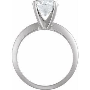 Rings Platinum 6.6-7.2 mm Round Heavy 4-Prong Solitaire Engagement Ring Mounting