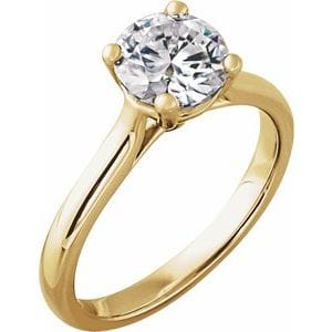 Rings 14K Yellow 5.8 mm Round Solitaire Engagement Ring Mounting