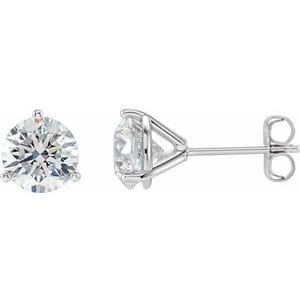 Earrings 14K White 2 CTW Natural Diamond Stud Earrings