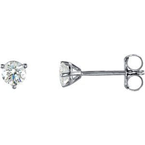 Earrings 14K White 1/3 CTW Natural Diamond Stud Earrings