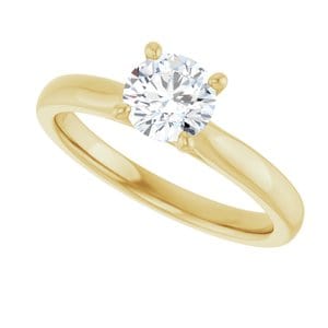 Rings 14K Yellow 5.8 mm Round Solitaire Engagement Ring Mounting