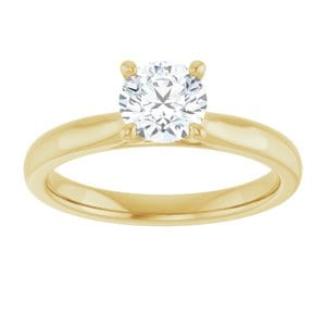 Rings 14K Yellow 5.8 mm Round Solitaire Engagement Ring Mounting