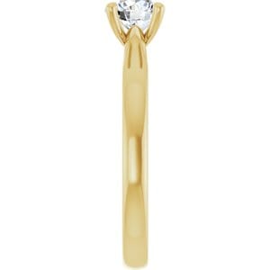 Rings 14K Yellow 5.8 mm Round Solitaire Engagement Ring Mounting