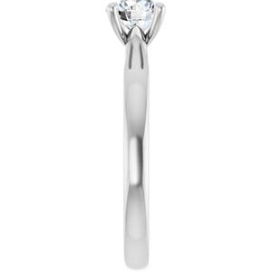 Rings 14K White 5.8 mm Round Solitaire Engagement Ring Mounting
