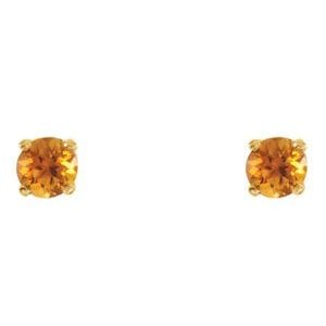 Earrings 14K Yellow Imitation Citrine Youth Earrings