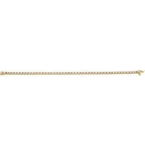 Bracelets 14K Yellow 3 3/8 CTW Natural Diamond Line 7" Bracelet