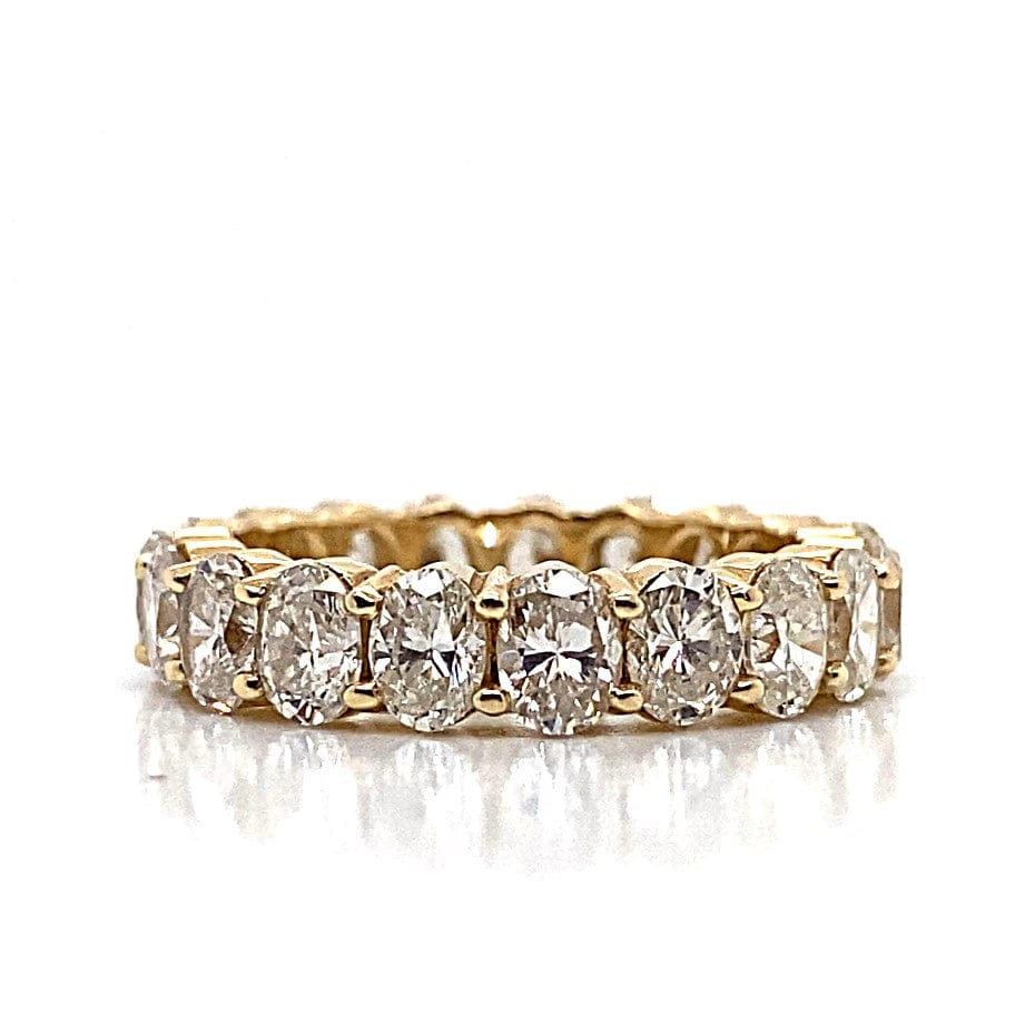 18K YELLOW GOLD 4.15 CT TW OVAL SI1/I ETERNITY BAND