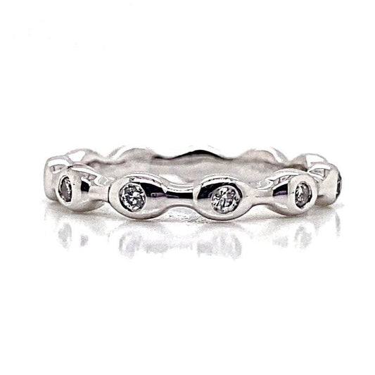 14K WHITE GOLD .30CT TW BEZEL SET ETERNITY BAND