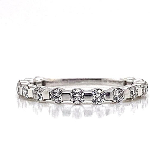 14K WHITE GOLD 1/2 CT TW DIAMOND LADIES WEDDING BAND