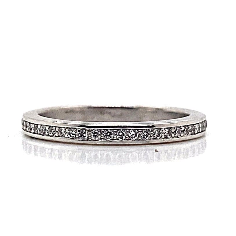 14K WHITE GOLD 1/2 CT TW MICRO PAVE SET ETERNITY BAND
