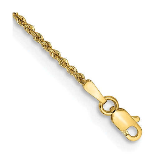 10 / 1.5 10k 1.50mm Regular Rope Chain Anklet