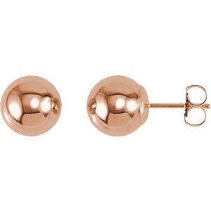 Earrings 14K Rose 8 mm Ball Earrings