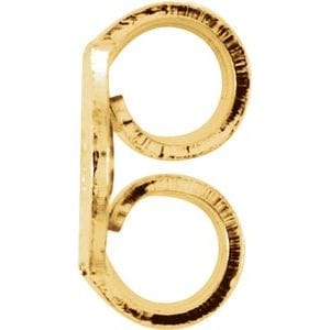 Earring Components 14K Yellow 4.6 mm pad Medium Weight Friction Earring Back