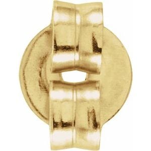 Earring Components 14K Yellow 4.6 mm pad Medium Weight Friction Earring Back