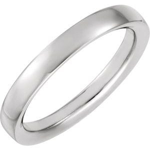 Rings Platinum 4 mm Flat Inside Band Size 7