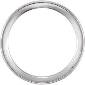 Rings Platinum 4 mm Flat Inside Band Size 7