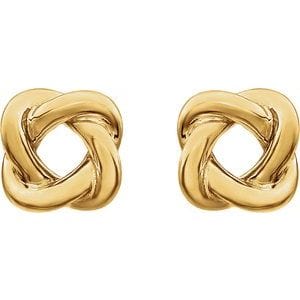 Earrings 14K Yellow 7x7 mm Knot Earrings