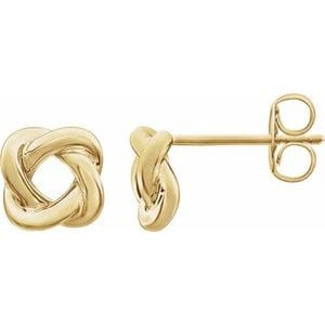 Earrings 14K Yellow 7x7 mm Knot Earrings