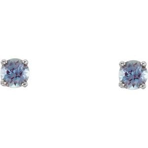 Earrings Sterling Silver Imitation Alexandrite Youth Earrings