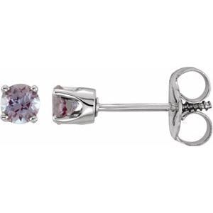 Earrings Sterling Silver Imitation Alexandrite Youth Earrings