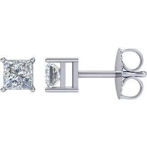Earrings 14K White 1 1/2 CTW Natural Diamond Earrings