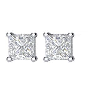 Earrings 14K White 1 1/2 CTW Natural Diamond Earrings