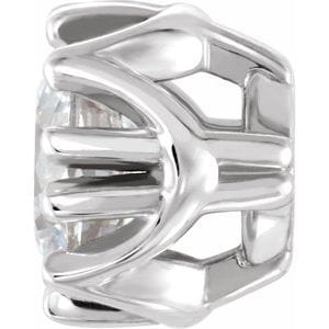 Settings Platinum 8 mm Round 8-Prong Split Earring Setting
