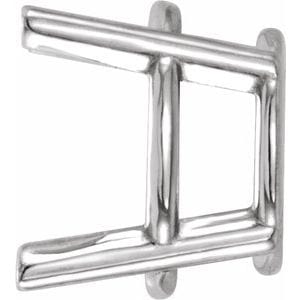 Settings Sterling Silver 7.5 mm Round 4-Prong Earring Setting