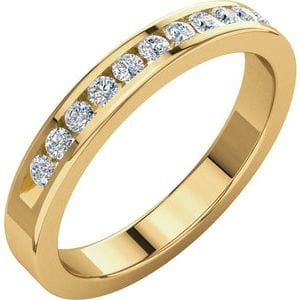 Rings 14K Yellow 1/4 CTW Natural Diamond Anniversary Band