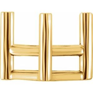 Settings 14K Yellow 6 mm Triangle 3-Prong Basket Setting