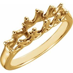 Rings 14K Yellow Five-Stone Woven Anniversary Band Mounting