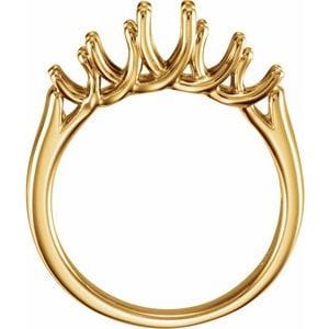 Rings 14K Yellow Five-Stone Woven Anniversary Band Mounting