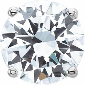 Settings Sterling Silver 7.5 mm Round 4-Prong Earring Setting