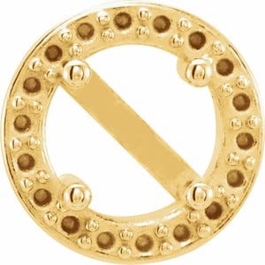 Earrings 14K Yellow 4.5 mm Round Halo-Style Earring Mounting